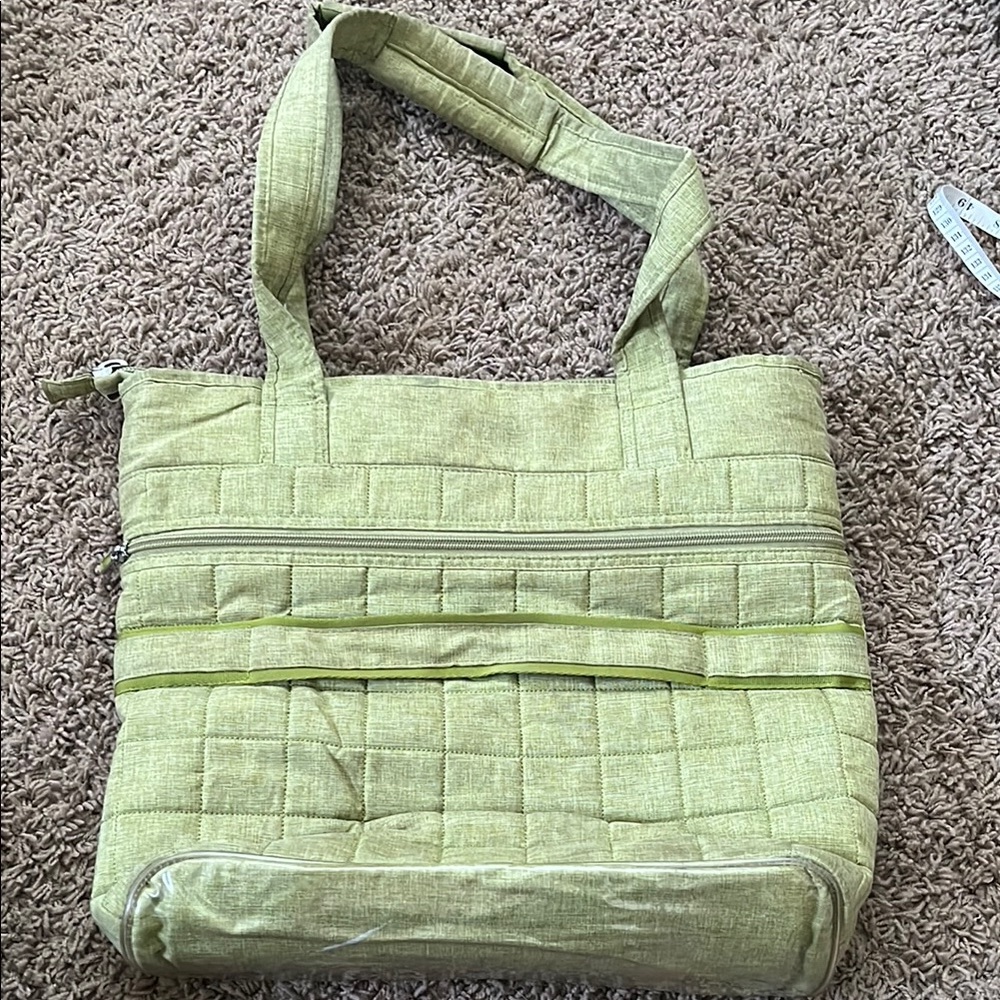 Green Lug taxi Quilted Tote Bag